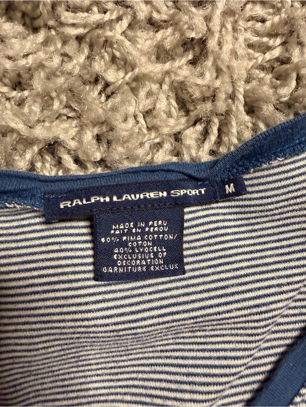2000s Ralph Lauren Sports Striped Long Sleeve Shirt - Picture 3 of 3